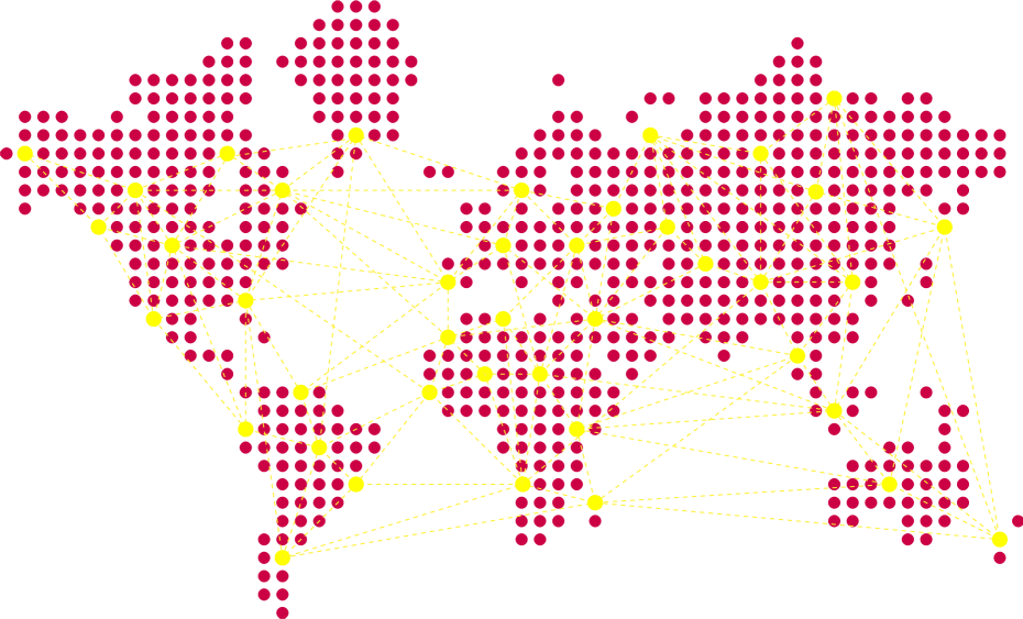 World map network